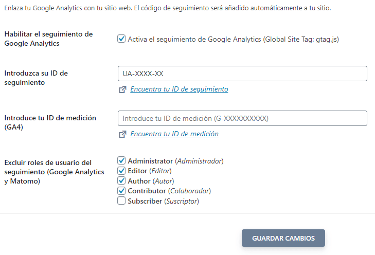 Google Analytics Seopress