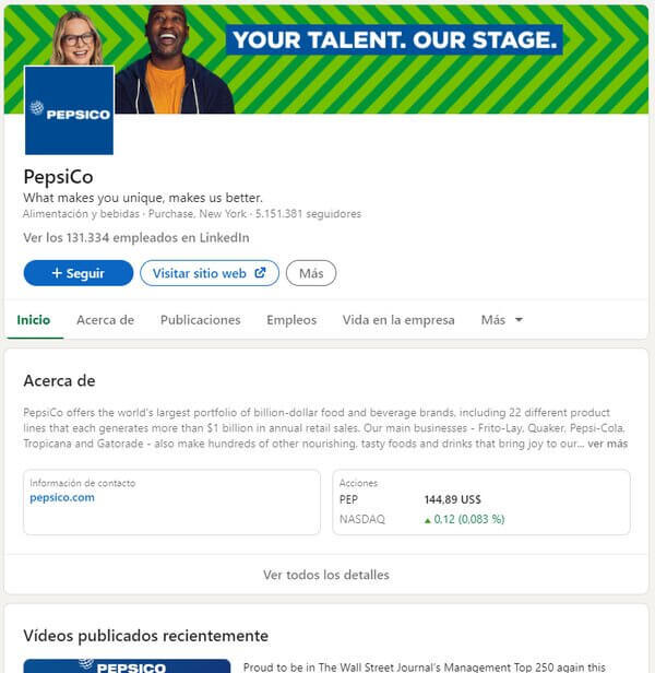 SeoGlobal-Pagina-EmpresaLinkedin-Pepsico