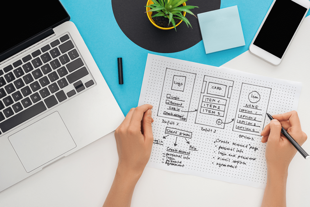 cropped view of woman holding website design templ kbhyayw